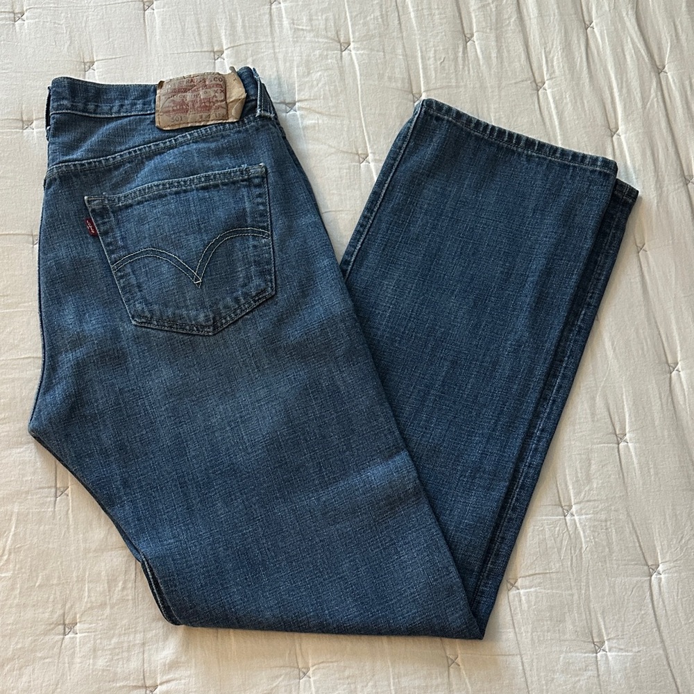Levi's 501 Straight Blue Jeans